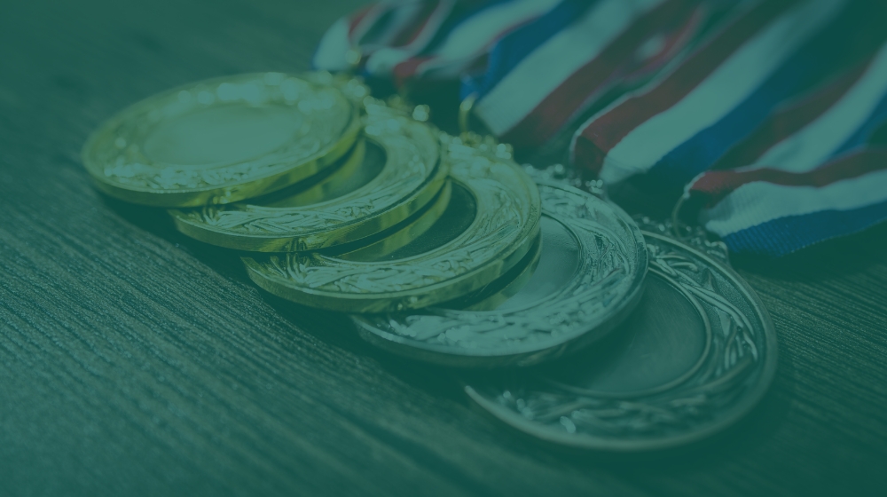 gold and silver athletic medals